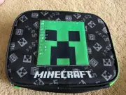 Minecraft Creeper Insulated Lunch Bag Green Black 10" x 8" x 4"