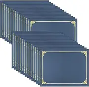 SUNEE Certificate Holders(Blue, 30 Pack), Diploma Covers Gold Foil Border, for Letter Size 8.5x11 Certificates, Cardstock, Document Papers