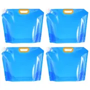 4Pcs 10L Collapsible Water Container Bag Plastic Storage Jug Water Bag Blue