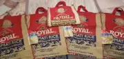 20lb ROYAL BASMATI Rice, 5 Burlap Bags Only NO RICE w/Handles & Zipper/Tags