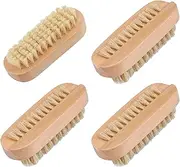 Jrusmr 4-Piece Double-Sided Wooden Nail Brush Set-Ideal for Daily Nail Cleaning, Manicure, and Pedicure for Women and Kids