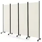 Giantex 4-Panel Folding Room Divider Rolling Privacy Screen Lockable Wheels