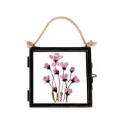 Nicola Spring Glass Hanging Photo Frame - 4" x 4" - Black
