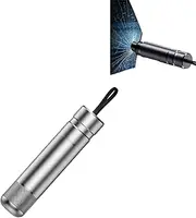Safehammer Glass Breaker,Car Safety Hammer,Car Emergency 2-in-1 Window Breaker,Vehicle Escape Tool,Seat Belt Cutter Emergency Escape Tool /643 (Size : Silver)