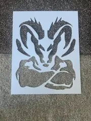 Ram muscle stencil paint/trace/drawing Size 8x10 reusable All sizes face