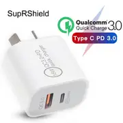 SupRShield Pro 18W Dual PD +USB Type C Fast Charging Wall Plug Charger Adapter