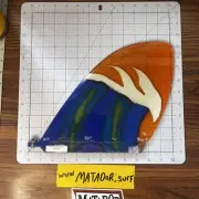 RFC Surfboard Fin 8.5” Skeg Stained Glass One Of A Kind USA MADE Surfing Surf
