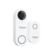 Reolink Video Doorbell WiFi, Smart 2K+ Wired WiFi Video Doorbell with Chime, Person Package Detection, Front Door Security Camera, White