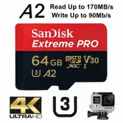 SanDisk Extreme Pro 64GB Micro SD Card SDXC UHS-I Action Camera GoPro Memory Card 4K U3 SDSQXCY-064G