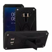 For Samsung Galaxy S8 Case Armour Strong Shockproof Tough Cover Kickstand, Black