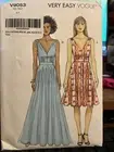 Vogue Pattern V9053 - Misses' Dress - Lined, Gathered Skirt, Fitted Bodice