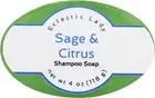 Sage And Citrus Shampoo Soap Bar By Eclectic Lady, 4 oz Bar