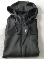 Benjamin Black 4X Sleeveless Hoddie Full Zip Black New.