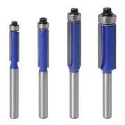 Wolfride 4PCS Flush Trim Router Bit Set 1/4 Inch Shank Top Bearing Flush Trim Ro