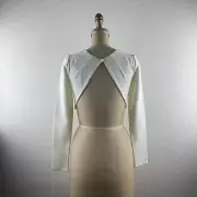 Nasty Gal l S Tailored Minimalist Modern Long Sleeve Cut-Away Open Back Crop Top