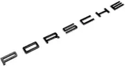 Gloss Black Porsche Lettering Rear Boot Badge Emblem Compatible with 911 Carrera Cayenne Turbo Gt3
