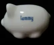 LUCKY PENNY PORCELAIN MINIATURE PIGGY BANK - TAMMY
