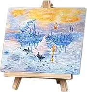 Generic Aurélux Gypsum Relief Small Size Hand-Painted Oil Painting DIY Fill Color Desktop Ornament Decorative Painting Set Handcrafted for Coloring - Sunrise, White