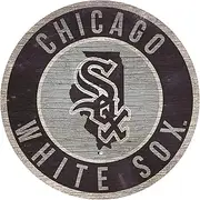 GameDay Novelties White Sox 12" Circle with State and Team Logo Wood Sign