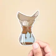 Chemex Vinyl Sticker - Vinyl Decal, Laptop Sticker, Car Decal Coffee Lovers