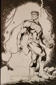 Superman Original Comic Art By Chris Cabbie Bradberry