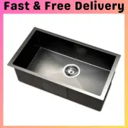 Cefito 450 x 300mm Stainless Steel Sink Black Kitchen Laundry Nano Single Basin