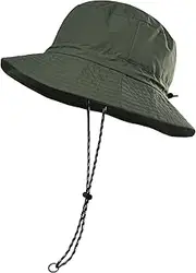 [Sctorikykt] Men Women Outdoor Bucket Hat Quick Dry Packable Boonie Hat UV Protection Sun Hat