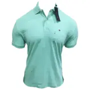 NWT TOMMY HILFIGER AUTHENTIC MEN'S GREEN SHORT SLEEVE POLO SHIRT SIZE M L