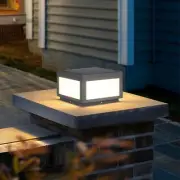 9.8" Solar Post Lights Outdoor IP54 Waterproof Pillar Lamp - 3000K Warm White...
