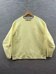 Nike NRG Nocta Tch Fleece Crew Citron Tint Vivid Sulfur FD8457-821 Size XXL