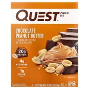 Quest Nutrition, Protein Bar, Chocolate Peanut Butter, 4 Bars, 2.12 oz (60 g) Each