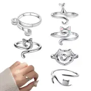 6pcs Yarn Guide Ring Thimble for Knitting and Crochet Adjustable Tension Ring