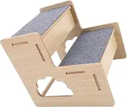 BESPORTBLE 2-Step Wooden Pet Stairs for Small Dogs Cat Dog Bed Steps Pet Accessory Easy to Climb Dog Ramp Step