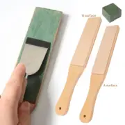 Wooden Dual Sided Leather Blade Strop Tool Supply Razor Sharpener Polishing TO