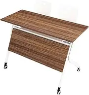 Large Office Conference Table, Modern Seminar Meeting Table, Business Meeting Table with Wheels, Vintage Wood Office Executive Desk, Rectangle Training Table, for Boardroom