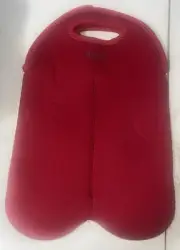 Built NY Byobag Red Neoprene Insulated 3 Bottle Carrier