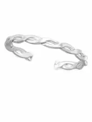 Toe Ring Polished Infinity Weave Design Sterling Silver