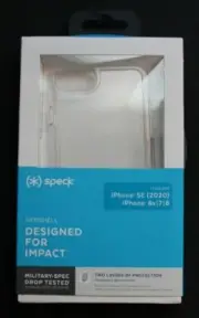 Speck iPhone case SE (2020) 6s, 7, 8 Gemshel Clear, New in box