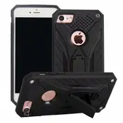 For iPhone SE (2020),8 & 7 Case,Armour Protective Cover Kickstand,Black