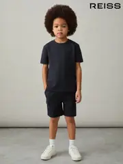 Reiss Navy Bradley 3-9 yrs Interlock-Jersey Crew-Neck T-Shirt (AP1246) | $45