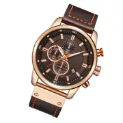 Curren Mens Sports Watches Leather Waterproof Wrist Watch Luxury D0Y3