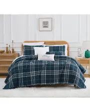 Southshore Fine Linens Vilano Plaid Quilt Bedding Set