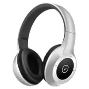 T8 Foldable Wireless Bluetooth Headset Stereo Sound Earphones Support Tf Card and Handfree Function (Silver)