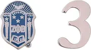 [Desert Cactus] Zeta Phi Beta Lapel Pin ZPB Zetas D9 Divine 9 Cross Over Initiation Enamel Fraternity Formal Wear Blazer Jacket (Line Number Pin Set - #3), Metal, no gemstone