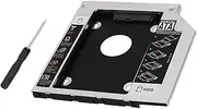 Padarsey 2nd HDD SSD Hard Drive Caddy Tray Replacement for MacBook Pro 13/15/17 inch A1278 A1286 A1297 2008 2009 2010 2011 2012 Internal Laptop CD/DVD-ROM Optical SuperDrive Adapter to 2.5 Inch 9.5MM