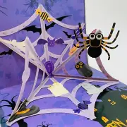 3D Pop Up Greeting Card Birthday Halloween Spider Ghost Horror Pumpkin Holiday