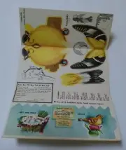 Vtg 1958 Audubon Society FOLD A BIRD American GOLDFINCH NABISCO CEREAL Premium