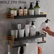 Rack Wall Bottle Holder Chopstick Shelf Haning Storage Black Gold Aluminum