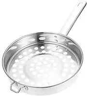 Happyyami Stainless Steel Frying Strainer Ladle Large Colander for Cooking Stews Dumplings Hot Pot Easy to Clean Safe Kitchen Tool with Unique Design