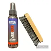 Slick Kicks Premium Shoe Cleaning Kit, 4 oz. Cleaning Solution, Premium Brush